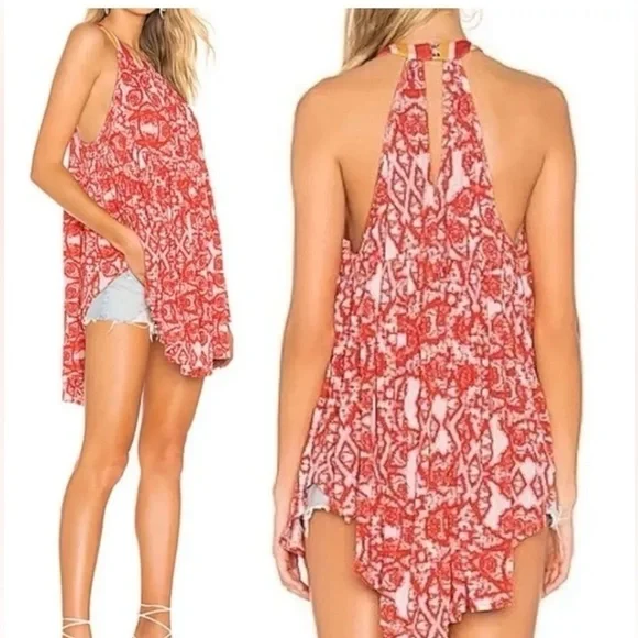 Free People Mimi Tunic Halter Top Women’s Size Medium NEW - Picture 3 of 11
